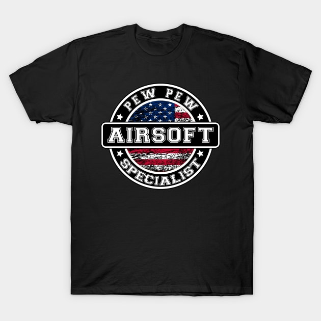 Airsoft USA pew pew specialist T-Shirt by LiquidLine